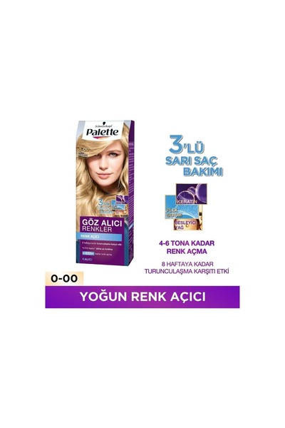 Palette GÖZ ALICI RENKLER 0/00 YOĞUN RENK AÇICI