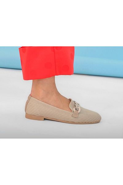 Afilli Tricotaj din piele de damă, cu lanț, cu talpă plată, balerină, zilnic, ocazional, mers, pantofi de vară de zi cu zi