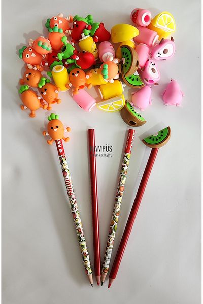 Fatih Fruits Pencil + Red Pencil + Head Set
