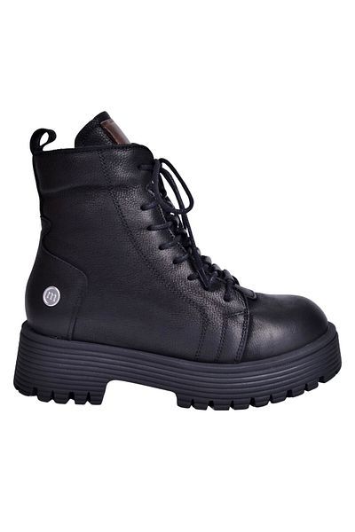 Mammamia D23KB-5045 Women's Black Nubuck Leather Boots