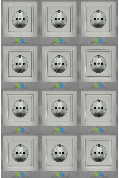 ELBİ Zena Grounded Socket Switch White 12 Pieces