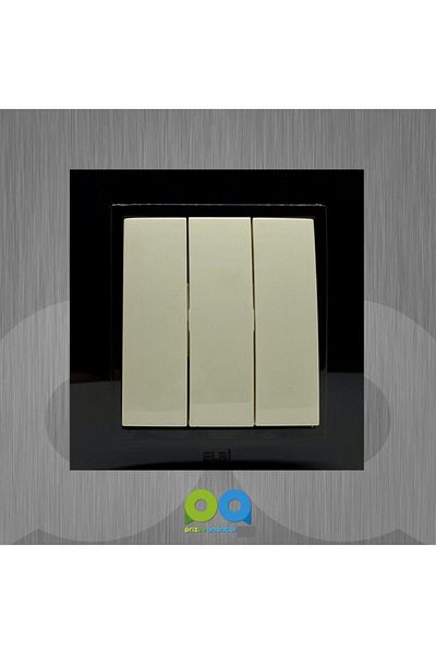 ELBİ Zena Triple Key Frame Black Cream Color