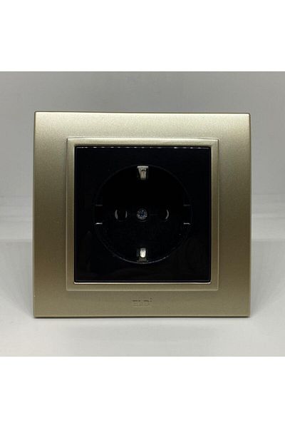 ELBİ Zena Grounded Socket Framed Black Titanium