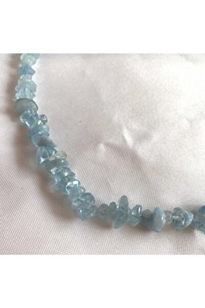 MELODY Akuamarin Taşı Kırık Doğal Taş Kolye