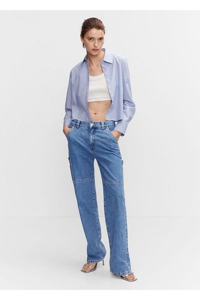 MANGO Woman Cargo Jean ács