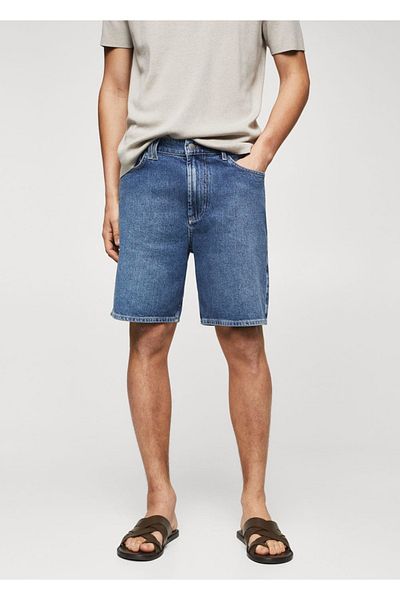 MANGO Man Regular Fit Denim Bermuda Shorts