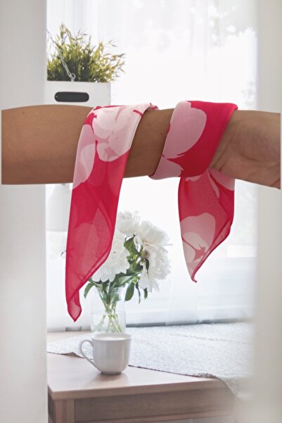 MAZEN Κασκόλ σιφόν με σχέδιο