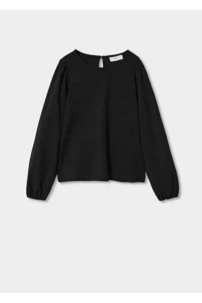 MANGO Kids T-shirt z bufiastymi rękawami