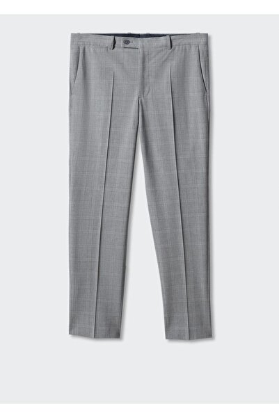MANGO Man Dar Kesim Yünlü Kumaş Pantolon