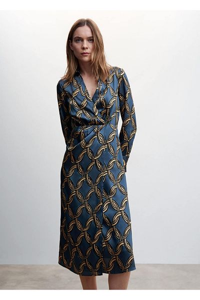 MANGO Woman Rochie midi cu lanțuri