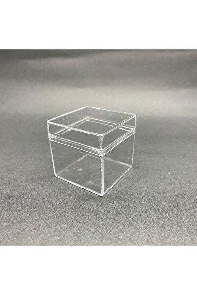 Pause Art Home Mika Kutu 5x5 Cm - Kare Kapaklı Pleksi Kutu - 5x5x5 Cm Şeffaf Akrilik Kutu 12 Adet