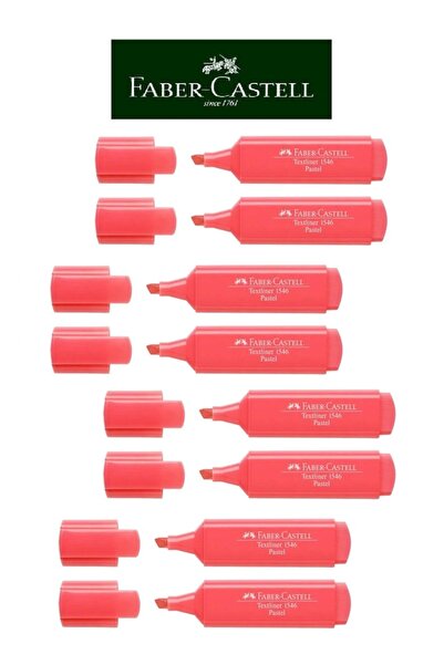 Faber Castell قلم هايلايتر بألوان الباستيل 8 قطع لون وردي