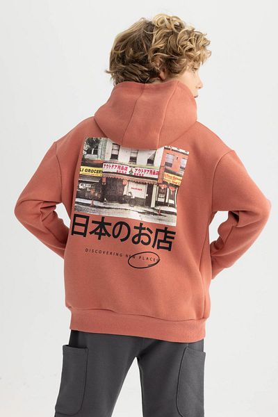 DeFacto Boy's Oversize Fit Hooded Thick Sweatshirt A8631A823Wn