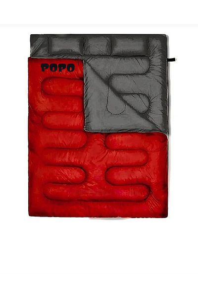 İthal Pop/po Double Sleeping Bag Red-smoked