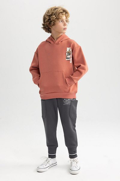 DeFacto Boy's Oversize Fit Hooded Thick Sweatshirt A8631A823Wn