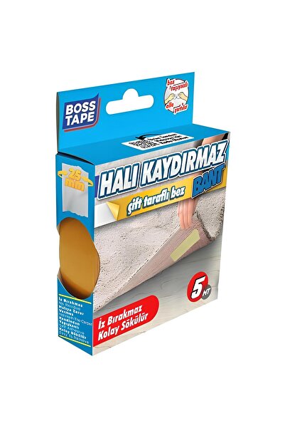 Boss Tape Halı/kilim Kaydırmaz Yapıştırma Bandı 25mmx5mt