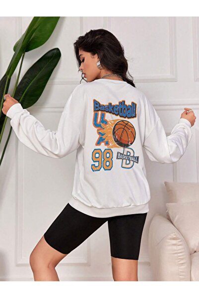 Adrift Світшот з графічним принтом «Баскетбол і літера» з серії Coke