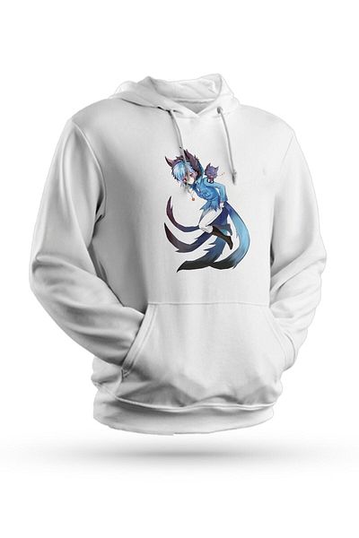 Pisa Art Φούτερ Anime Servamp με στάμπα λευκό Unisex με κουκούλα