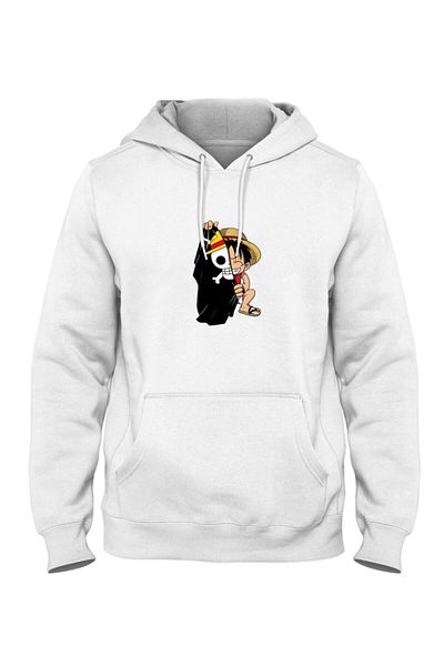Pisa Art Φούτερ με κουκούλα με τσέπη με στάμπα One Piece Bll3164