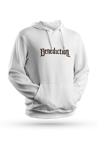Pisa Art Φούτερ με κουκούλα με στάμπα Benediction Λευκό Unisex