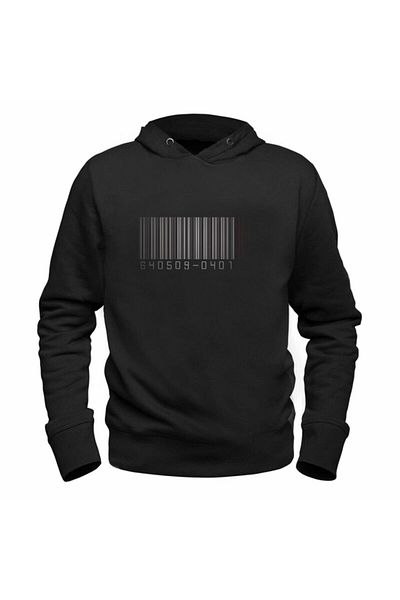 Pisa Art Μαύρο φούτερ με εκτύπωση εικόνας Hitman