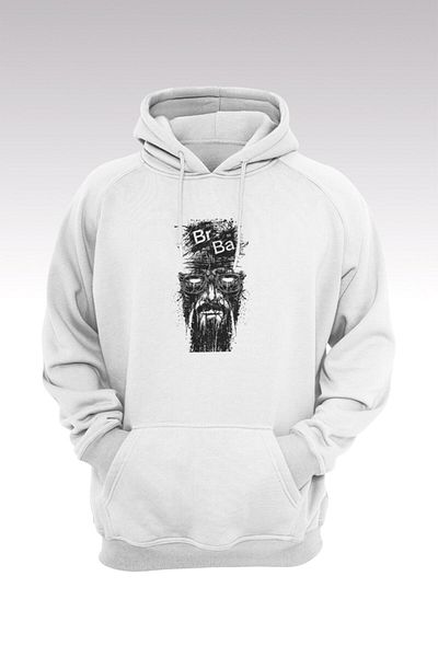 Pisa Art Unisex White Breaking Bad Heisenberg 15 Φούτερ με κουκούλα με κουκούλα
