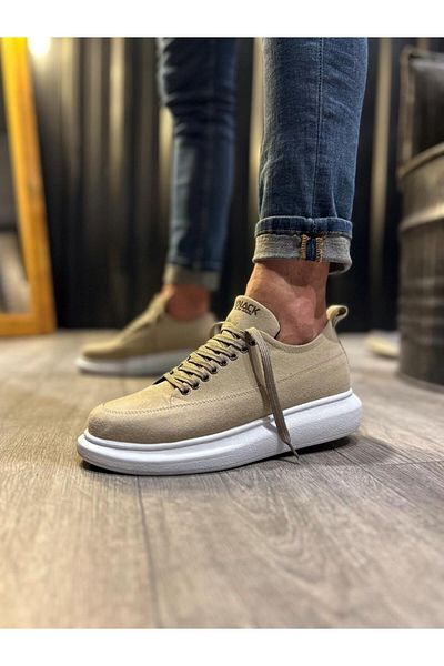 BZ Moda B814 BT Laced Orthopedic Sole Suede Ανδρικά αθλητικά παπούτσια Mink