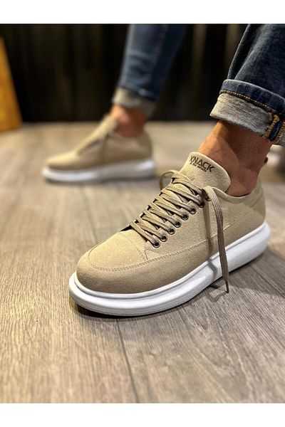 BZ Moda B814 BT Laced Orthopedic Sole Suede Ανδρικά αθλητικά παπούτσια Mink