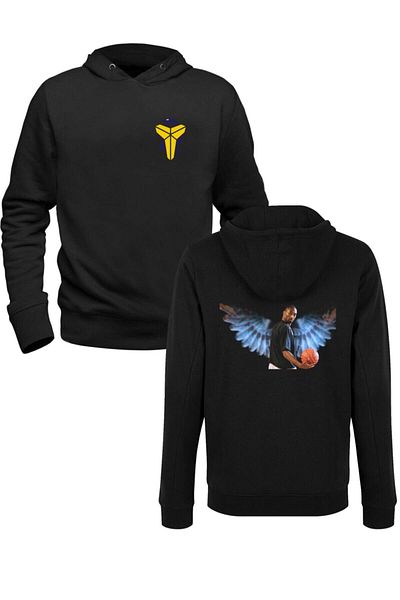 Pisa Art Legendary Mamba Digital Printed Μαύρο Μπροστινό Πίσω Φούτερ