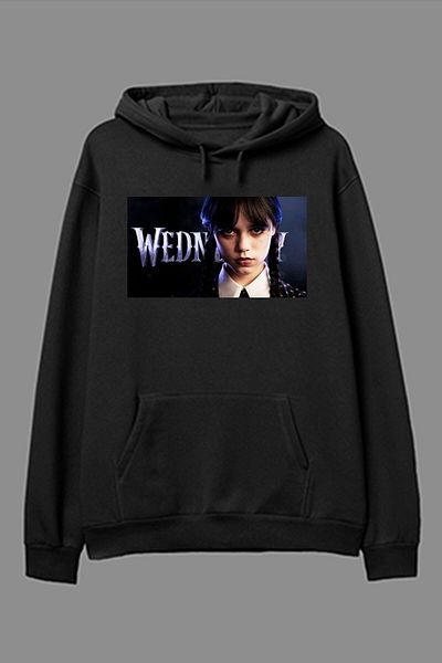 Pisa Art Суитшърт с качулка Oversize Wednesday Design Printed