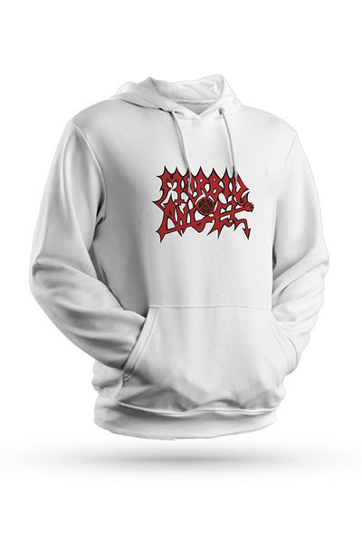 Pisa Art Φούτερ Morbid Angel με στάμπα λευκό Unisex με κουκούλα