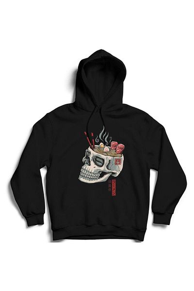 Pisa Art Φούτερ με κουκούλα Ramen Skull