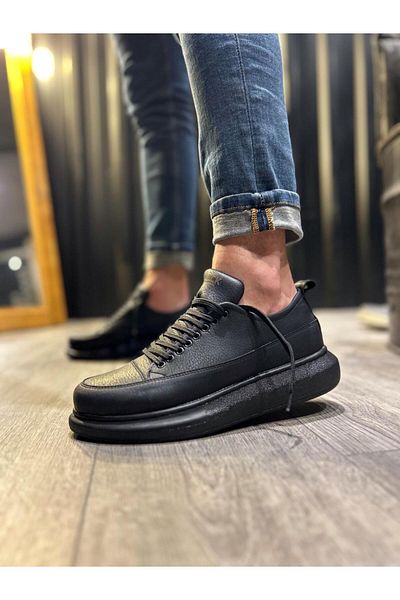 BZ Moda B814 ST Pantofi pentru bărbați cu talpă ortopedică cu șireturi, negri