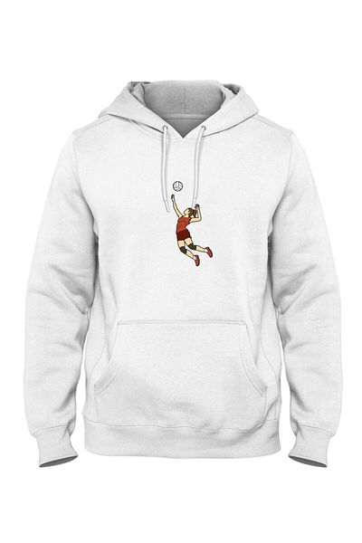Pisa Art Φούτερ με κουκούλα με στάμπα βόλεϊ Kangaroo Pocket Bll3016