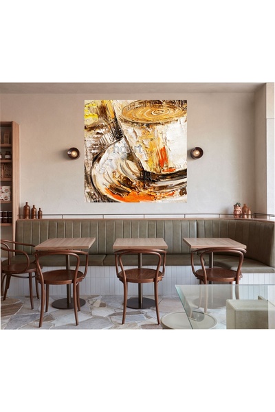 HDART Modern Soyut Fincan Cafe Restaurat Duvar Kanvas Tablo Tablolar
