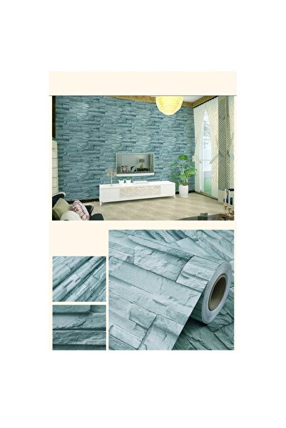Tahtakale Dünyası Taş Desenli 3 Metre X 60 Cm Duvar Kağıdı 3d Yapışkanlı Raf ...