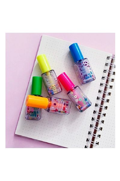 YEŞİLDESİGN Nail Polish Shaped Highlighter Set of 5