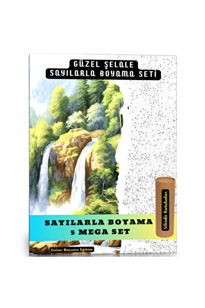 Enine Boyuna Eğitim Painting by Numbers Super Set (Beautiful Waterfall)