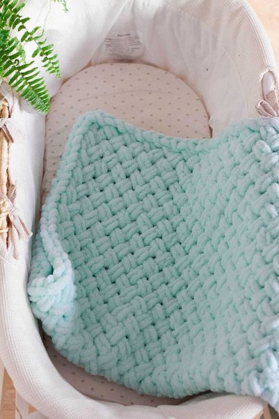 CROCHET DESİGN Örgü Bebek Battaniyesi Kadife Battaniye Puffy Soft Battaniye Y...