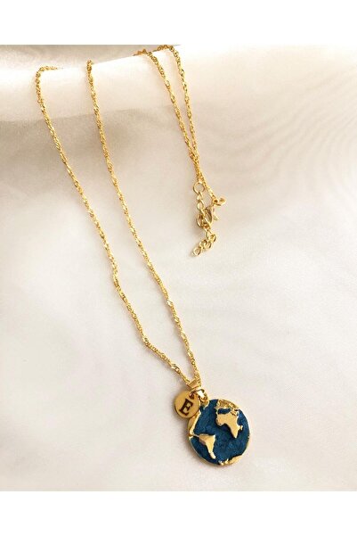 Takıcım Dünya Gold E Harfli Kolye