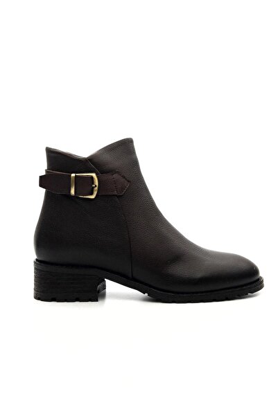 Venüs Kadın Tokalı Hakiki Deri Kısa Bot