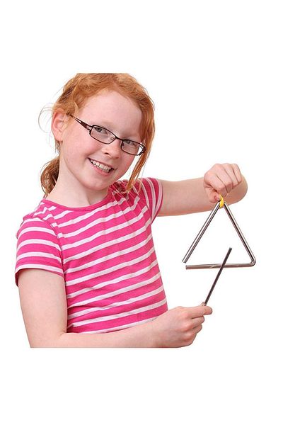 Donizetti 10 Pieces Triangle Metal Educational Triangle Bell Suitable for Curriculum Kindergarten and First Secondary Teaching Children's Music