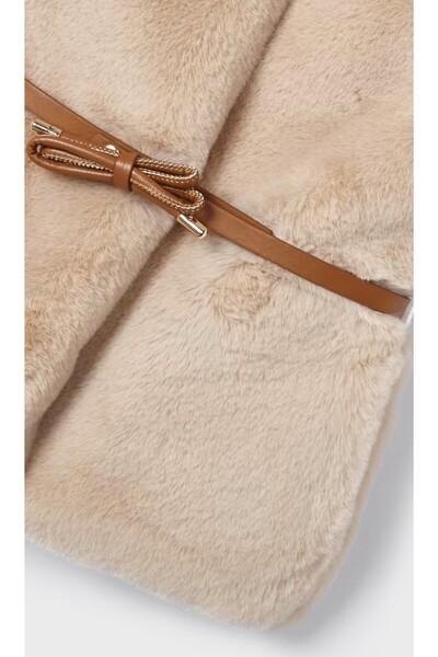 MAYORAL Girl's Plush Vest with Belt