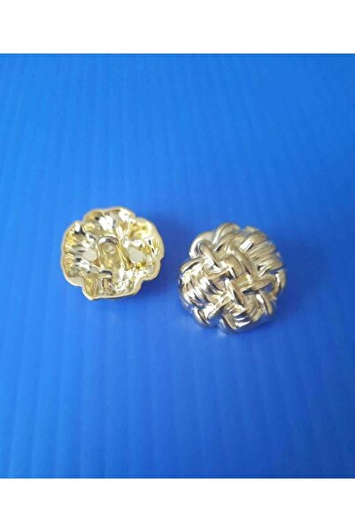 İMREN AKSESUAR زر معدني ذهبي فاتح - 1.5 سم، مطلي بالمعلقات، تصميم خاص، 5 قطع،...