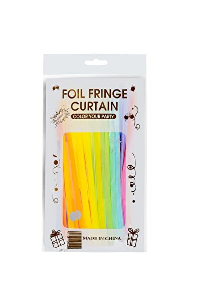 BEST PARTİ Makaron Metalize Kapı Duvar Fon Arka Perde 1X2 Metre