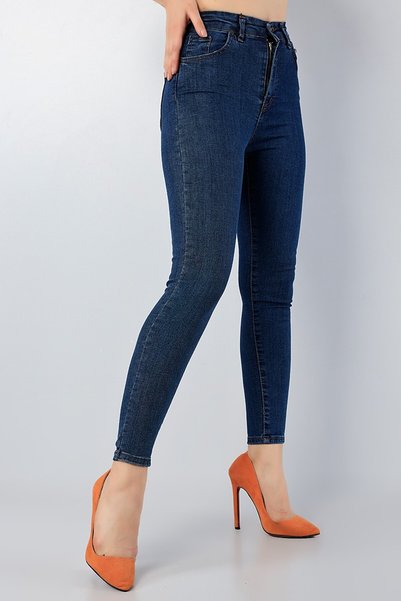 JILLY Nora Navy Blue Women's Power Lycra Skinny Jeans Skinny Leg Jeans