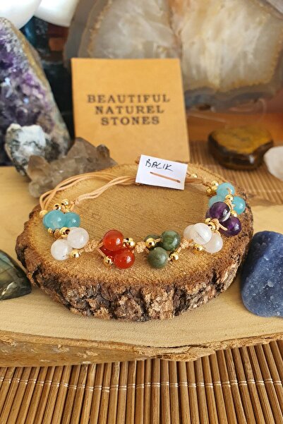 NBS Beautiful Naturel Stones سوار الحجر الطبيعي برج الحوت (الكوارتز الوردي، ا...