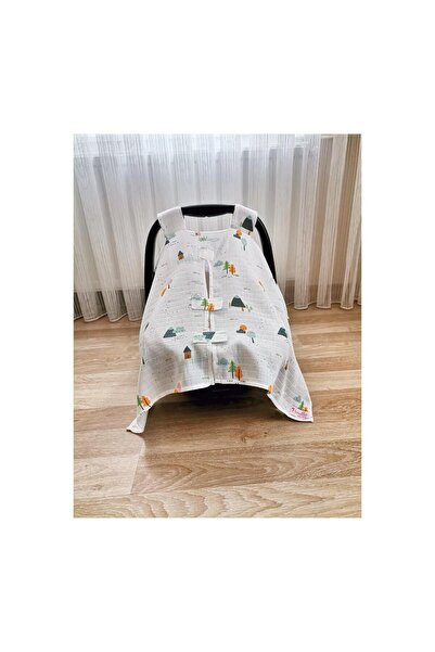 LusnikaStore Müslin Puset Örtüsü Seti Puset Örtüsü, Puset Minderi