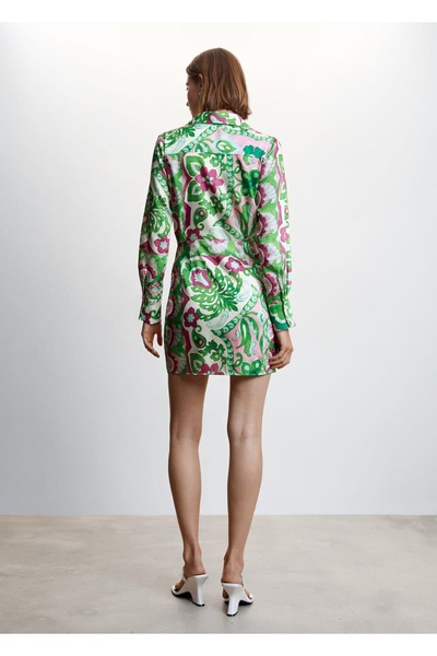 MANGO Woman Anvelop Saten Elbise