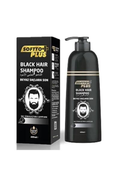 Softto Plus Siyah Şampuan 350ml Beyaz Saçlar İçin.,ŞAMPUAN0309001